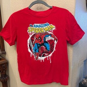 MARVEL Red The Amazing Spider-Man Graphic T-Shirt Size XL 14/16